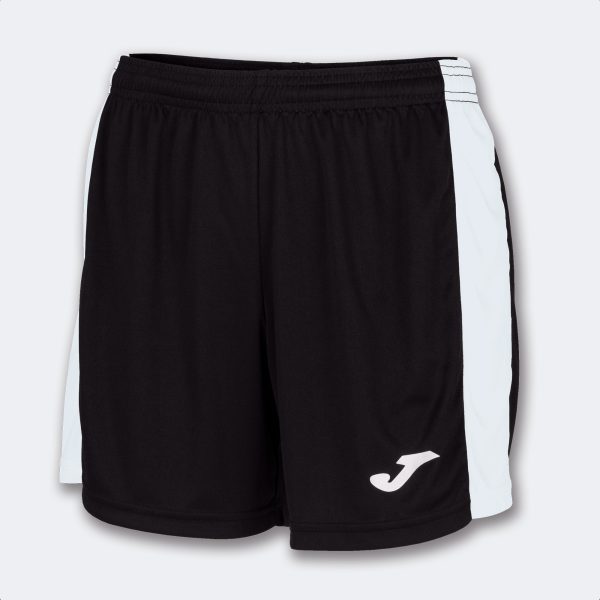 Joma 901142 – Pantaloncini Da Calcio Per Ragazze, Modello Maxi, Colori Nero-Bianco, Taglia XS